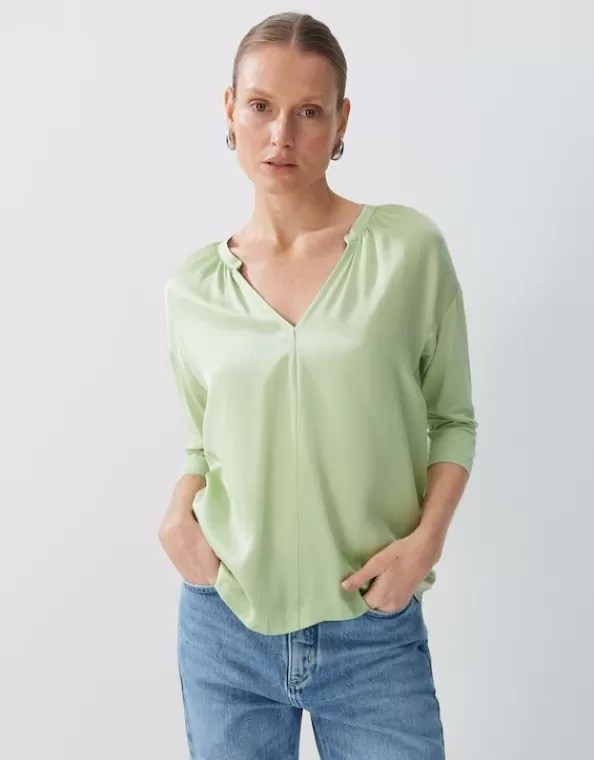 Blusenshirt Kalista Loose Aus Material Mix>SOMEDAY Store