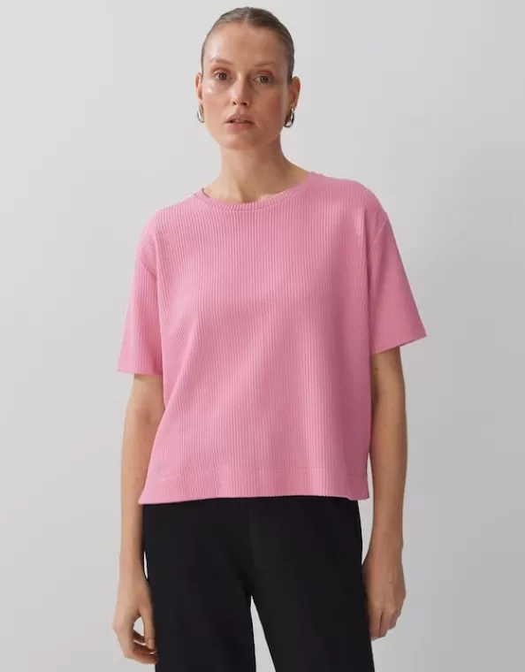 Boxy Shirt Kalino Loose Mit Rippstruktur>SOMEDAY Outlet