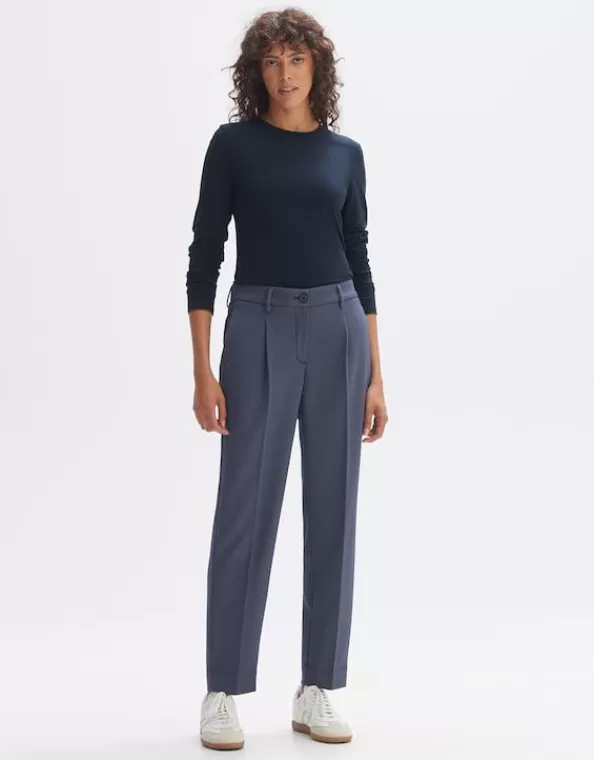 City Pants Myrtel Dark Relaxed Mit Bundfalte>OPUS Fashion Cheap