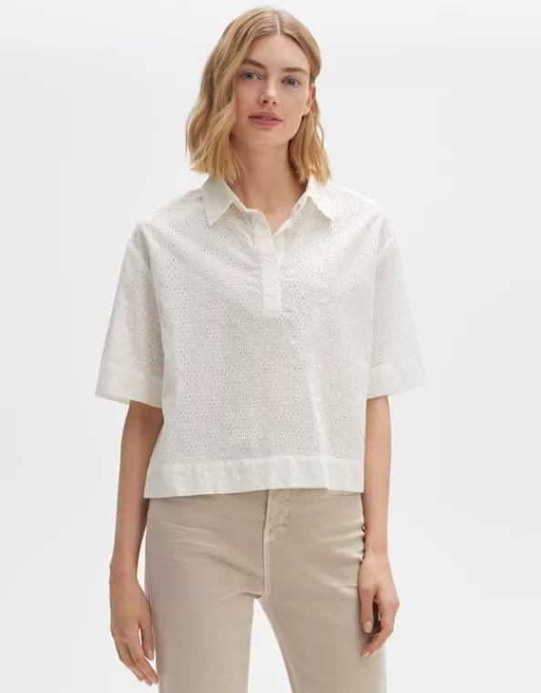 Cropped Bluse Fasper Lace Loose Aus Bci Cotton>OPUS Fashion Flash Sale