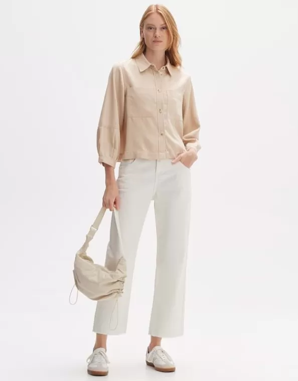 Cropped Bluse Fidara Loose Aus Tencel By Lenzing>OPUS Fashion Cheap