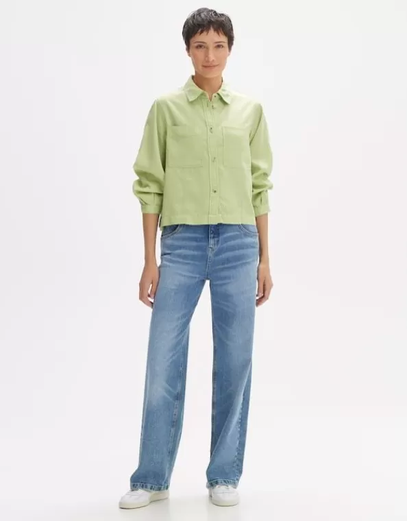 Cropped Bluse Fidara Loose Aus Tencel By Lenzing>OPUS Fashion Flash Sale