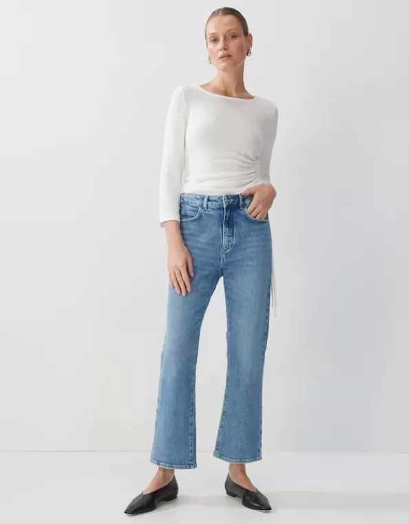 Cropped Flared Jeans Ciflare Mid Rise Aus Bci Cotton Mix>SOMEDAY Fashion