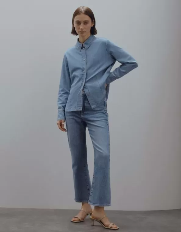 Cropped Flared Jeans Ciflare Mid Rise Aus Bci Cotton Mix>SOMEDAY Fashion