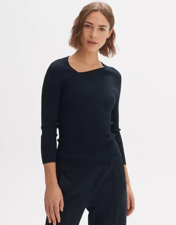 Gerippter Pullover Pinda Slim Aus Ecovero Viskose Mix>OPUS Fashion Fashion