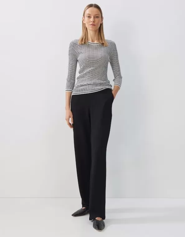 Gerippter Strickpullover Turani Slim Mit Seide>SOMEDAY Hot