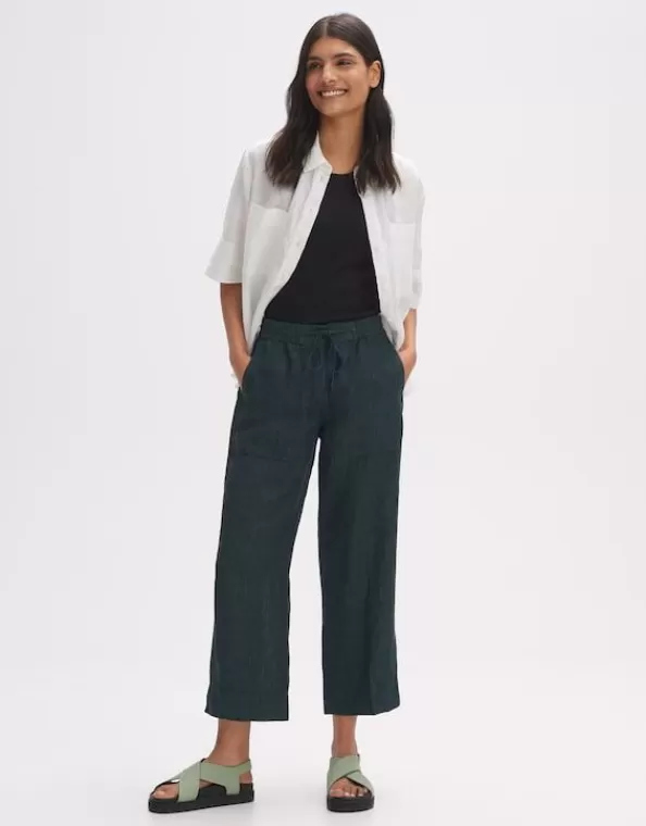 Leinenhose Madeka Fresh Wide Cropped Mit Gummibund>OPUS Fashion Cheap