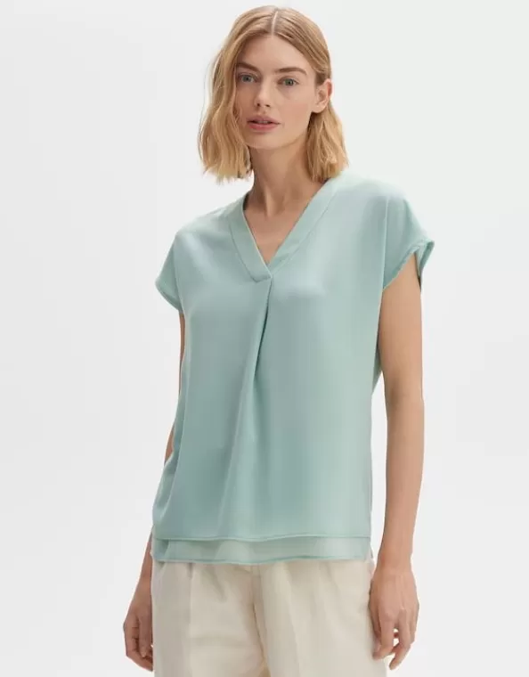 Shirtbluse Feliso Regular Aus Material Mix>OPUS Fashion Flash Sale