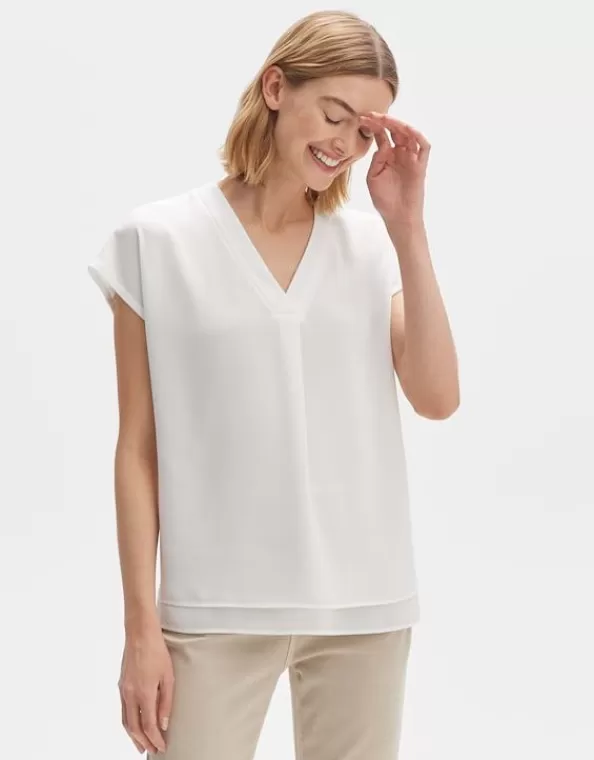 Shirtbluse Feliso Regular Aus Material Mix>OPUS Fashion Online