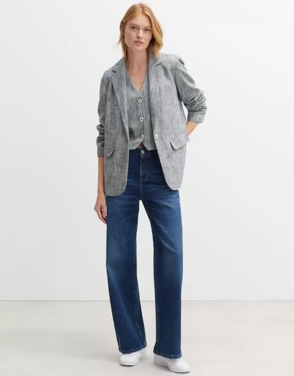 Strukturierte Weste Wanjo Slim Aus Twill>OPUS Fashion Online