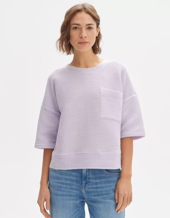 Strukturiertes Sweatshirt Gandro Loose Aus Bci Cotton Mix>OPUS Fashion Shop