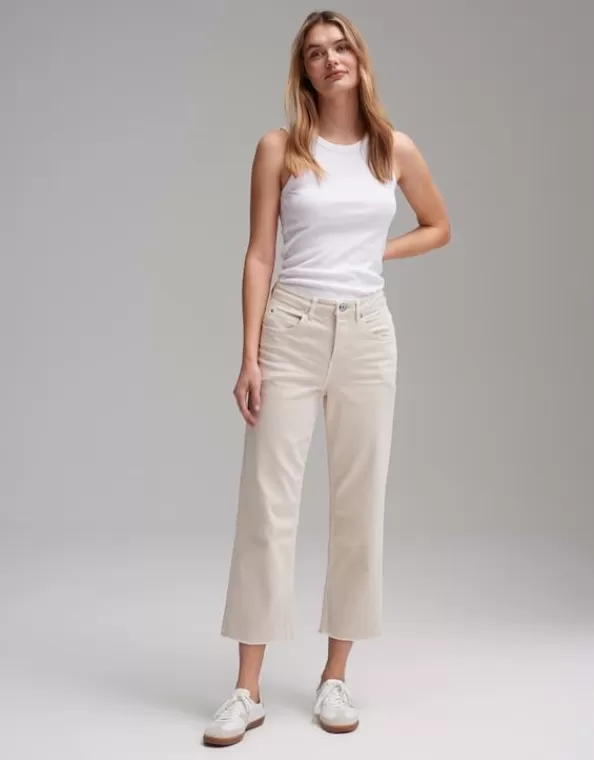 Wide Cropped Jeans Momito Color Aus Stretchigem Baumwoll Mix>OPUS Fashion Shop