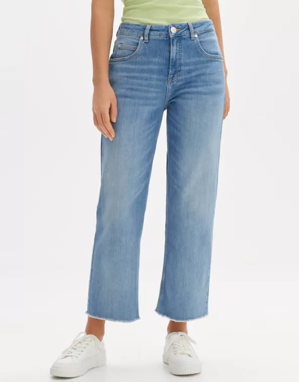 Wide Cropped Jeans Momito Mid Rise Mit Stretch-Anteil>OPUS Fashion Online