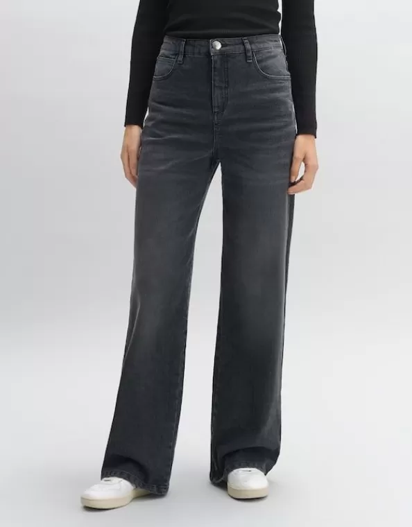 Wide Leg Jeans Mivy Grey High Rise Aus Stretchigem Baumwoll Mix>OPUS Fashion Online