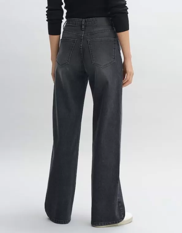 Wide Leg Jeans Mivy Grey High Rise Aus Stretchigem Baumwoll Mix>OPUS Fashion Online